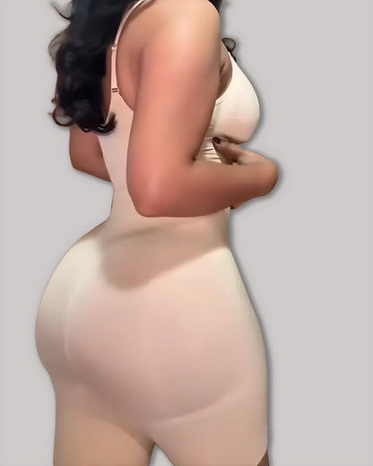 Women's High Elastic Zipper Adjustable Straps Breathable Mesh Design Tummy Control Body Shaper