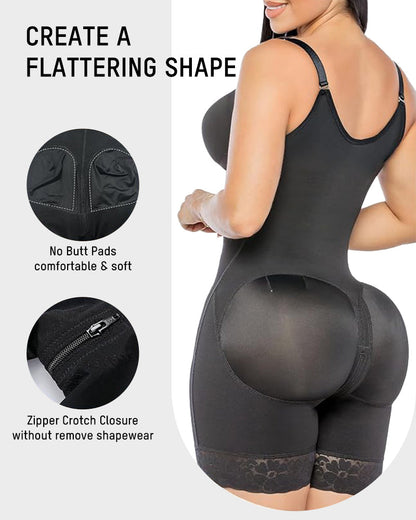 Tummy Control Butt Lifter Shaper with Zipper Crotch Fajas Colombianas