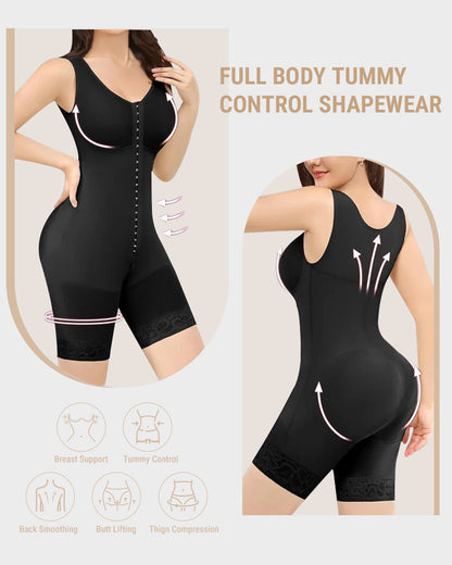Double Compression Tummy Control Shapewear With Bra