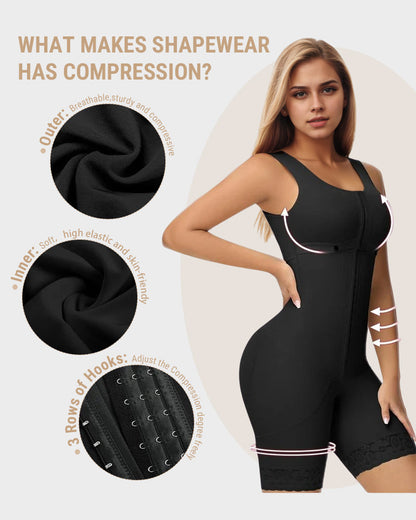 Double Compression Tummy Control Shapewear With Bra